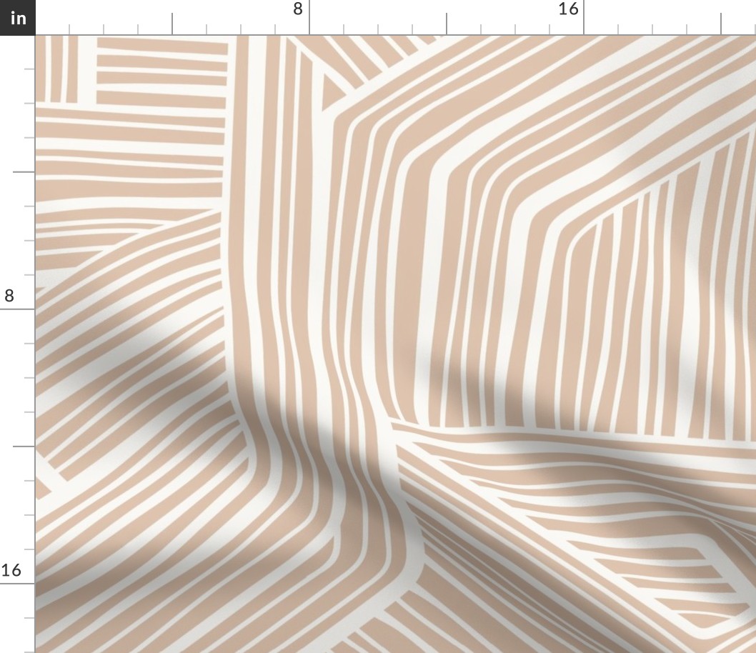 Endless - Minimalist Modern Linear Geometric Warm Neutral Clay Jumbo