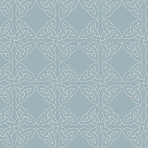 Celtic Knot Symbol Pale Blue & Fawn