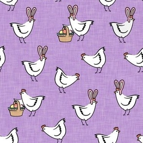 Easter Chickens - Easter Basket Farm - purple - LAD24