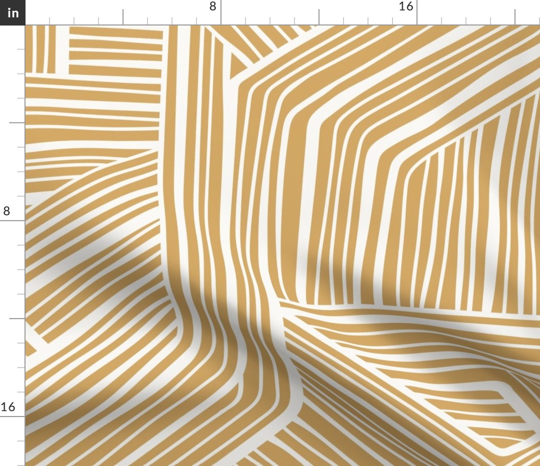 Endless - Minimalist Modern Linear Geometric Goldenrod Yellow Jumbo