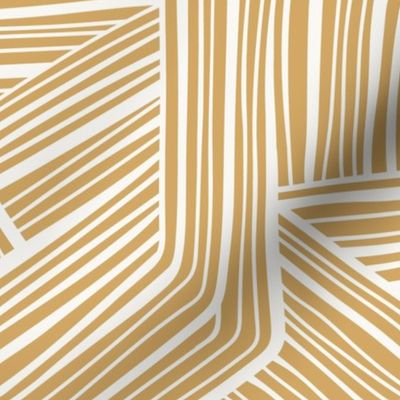 Endless - Minimalist Modern Linear Geometric Goldenrod Yellow Large