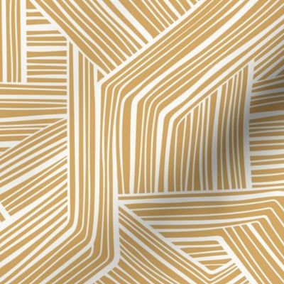 Endless - Minimalist Modern Linear Geometric Goldenrod Yellow Regular