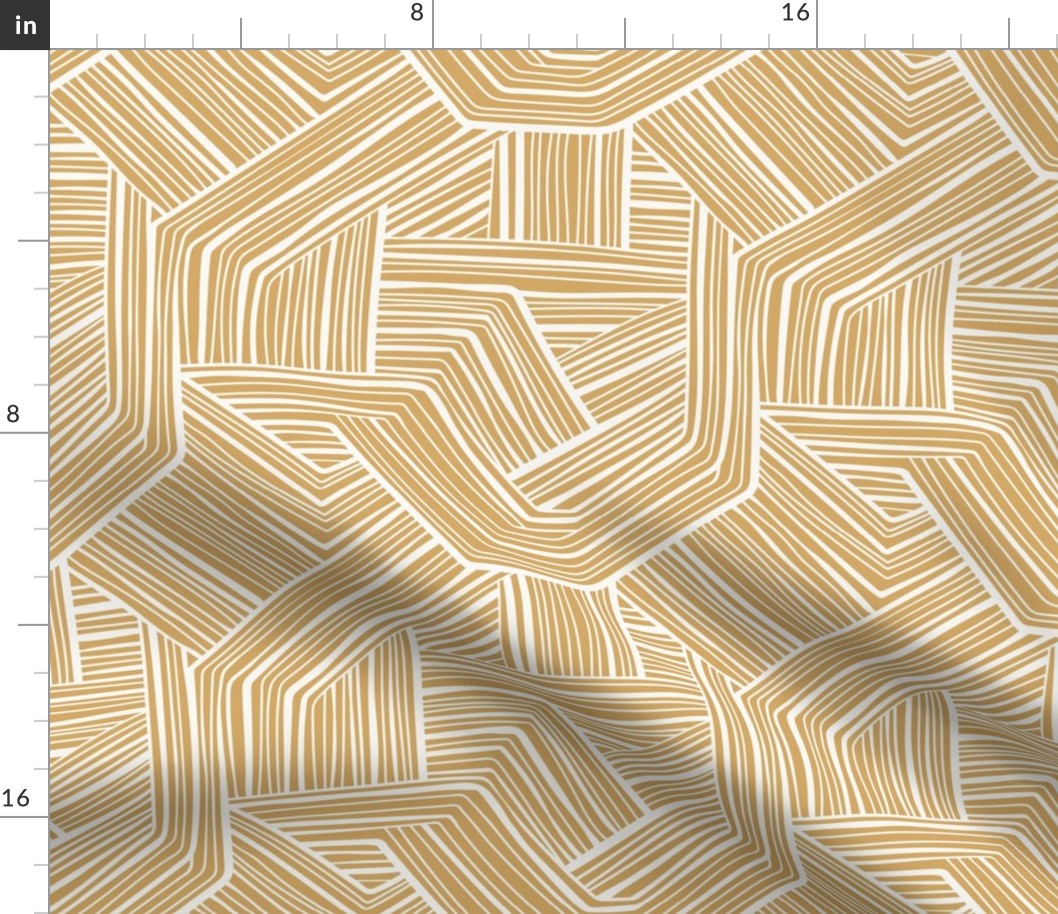 Endless - Minimalist Modern Linear Geometric Goldenrod Yellow Regular
