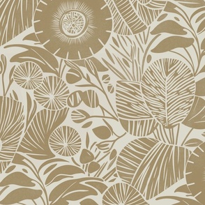 Sandy Gold Botanical Print