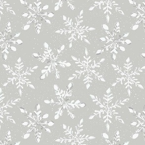 Chalky Snowflakes - gray