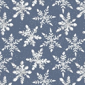 Chalky Snowflakes - navy
