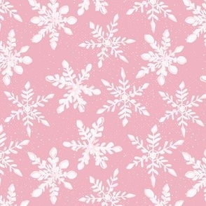Chalky Snowflakes - pink