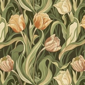 Art Nouveau Tulips