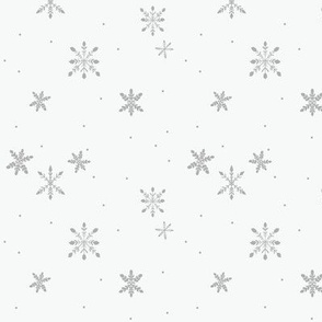 Snowflake Flurry - gray