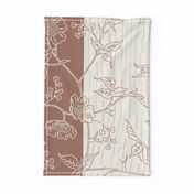 Cherry Blossom Off-white / Mountain Top White and warm earth / drenched sienna - large scale
