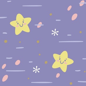 Cute Stars Seamless Pattern