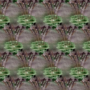 Watercolour pattern, brown and green. Seamless floral pattern-302.