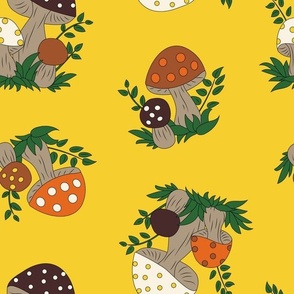 Those Happy Mushrooms Toss in Yellow