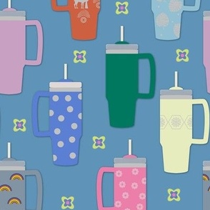 Tumbler / cup / drink / sky blue 