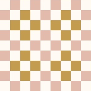 Hippity Hop_Spring Checkers Golden Yellow Sage Green 1 inch check