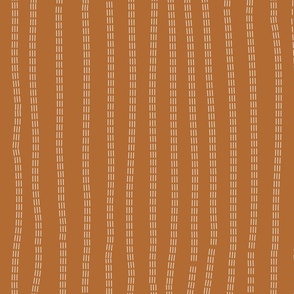 Warm minimal stitch stripes sandstone