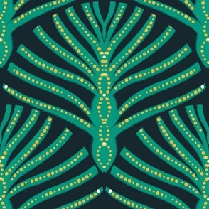 Taino Geometric Harmony:  Teal, Turquoise, Medium