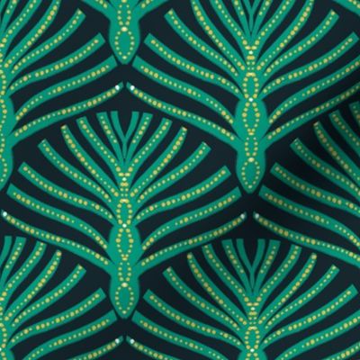 Taino Geometric Harmony: Teal, Turquoise, Small 