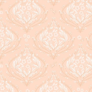 Peachy Keen Boho Damask Florals Largescale