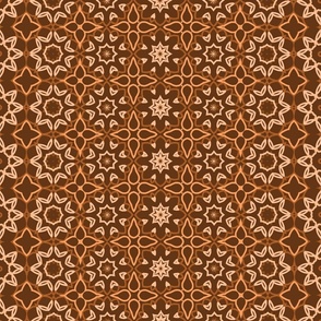 Floral Metamorphosis Quilting in Brown FEB 2024 Designs No. 4