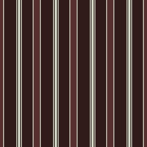 Deep Burgundy Striped Pattern // Large Scale // Elegant Regency Style Design