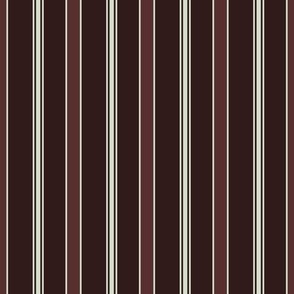 Deep Burgundy Striped Pattern // Medium Scale // Elegant Regency Style Design
