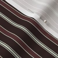 Deep Burgundy Striped Pattern // Small Scale // Elegant Regency Style Design
