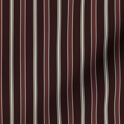 Deep Burgundy Striped Pattern // Small Scale // Elegant Regency Style Design