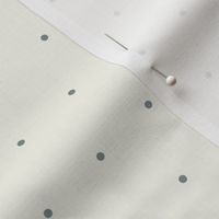 Simple Polka Dot // Medium Scale // Cream and Blue Minimalist Design