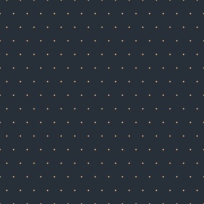 Classic Polka Dot // Medium Scale // Navy Blue and Burnt Orange Minimalist Design with Simple Motifs
