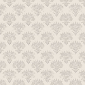The Harvest // Small Scale // Beige French Country Cottage Wheat Damask