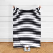 FS Stripes Charcoal Dark Gray and White One Inch 1 In