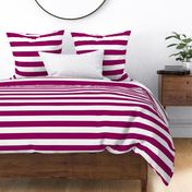 FS Stripes Mulberry Purple and White Two Inch 2 in Wide Stripe