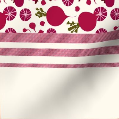 Tea Towel 27" x 18" - radishes