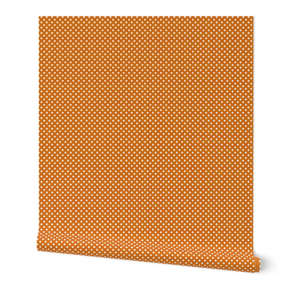 Vintage Pumpkin Polka Dots