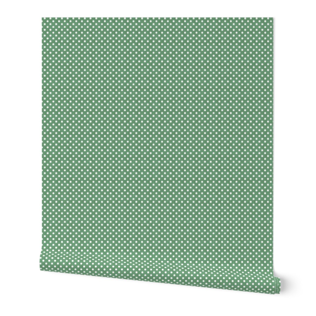 Vintage Jade Polka Dots