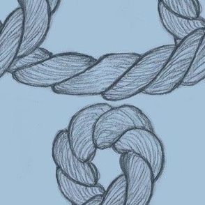  nautical rope, loops muted grey blue x-large