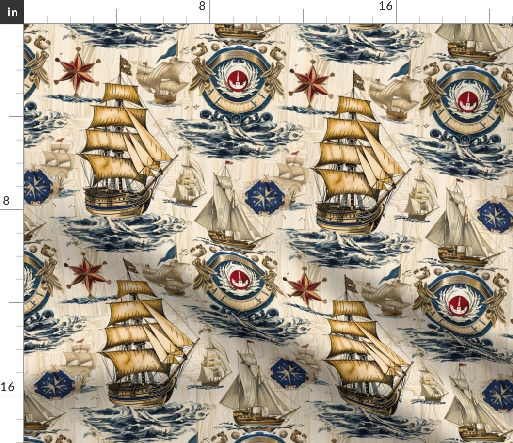 Vintage Maritime Adventure Pattern
