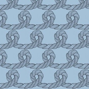nautical rope, loops muted grey blue medium