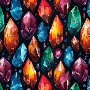 Crystal-Inspired Watercolor Magic
