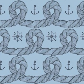 nautical rope, grey blue