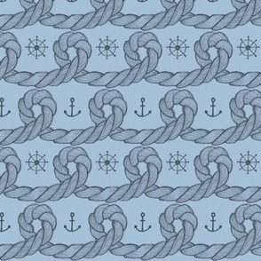 nautical rope, grey blue medium
