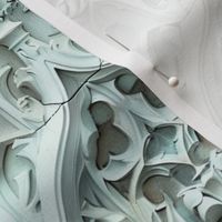 Azure Tinted Gothic Stone Tracery Pattern