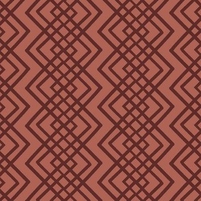 Textured Trellis - Indian Red