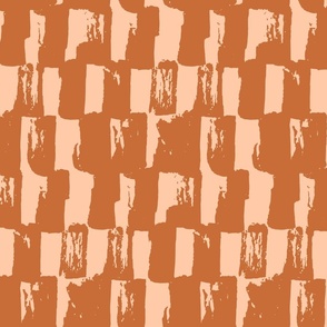 DISTRESSED CHECK in Rust and Peach