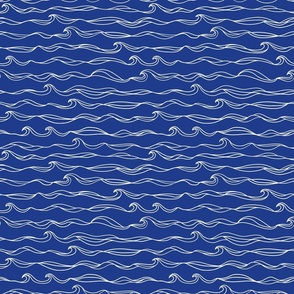 Royal Blue Ocean Waves (Smaller Scale)