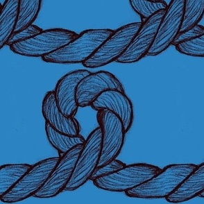 nautical rope, loops bright blue x-large