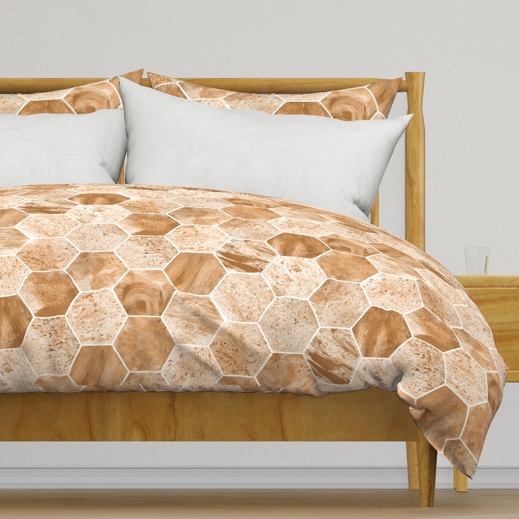 warm minimlism beige honeycomb hexagon