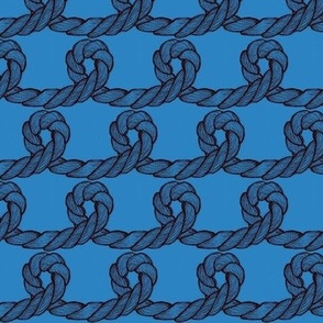 nautical rope, loops bright blue medium