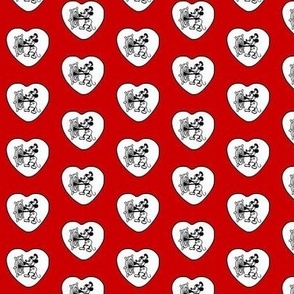Steamboat Willie Hearts on Red small